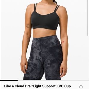 Lululemon like a cloud bra in black
